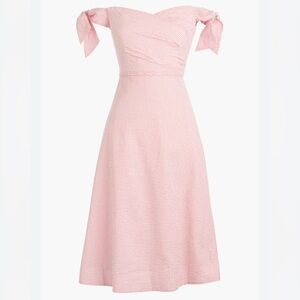 J.Crew Party Striped Off Shoulder Boned Dress